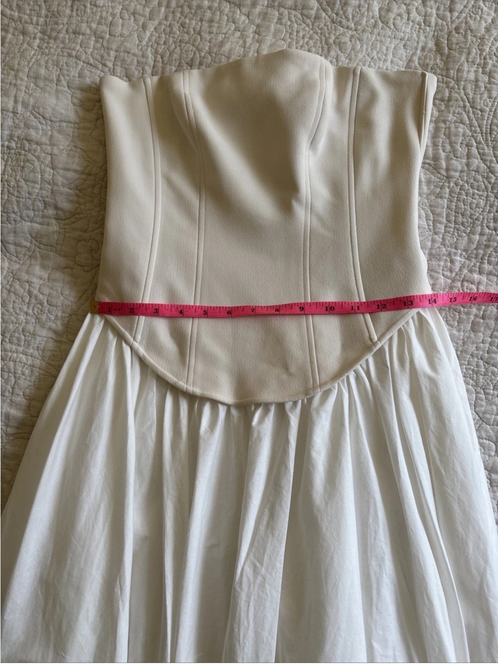 NWT Toccin Melody Corset Midi Dress Bridal Party Cotton Blend Size 4 - Picture 8 of 11
